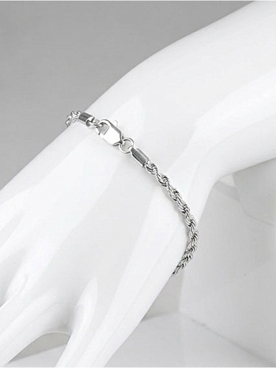 Other - Rope Stainless Steel 8 inch 2.5mm width bracelet - Silver